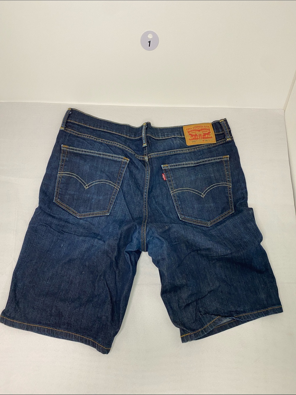 Levi's Dark Blue Denim Shorts - Classic Five-Pocket Style - Picture 5 of 8